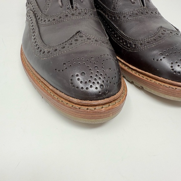 New Allen Edmonds McTavish Lugged Wingtip Oxford Shoes Brown Sz 9.5 - Picture 6 of 14